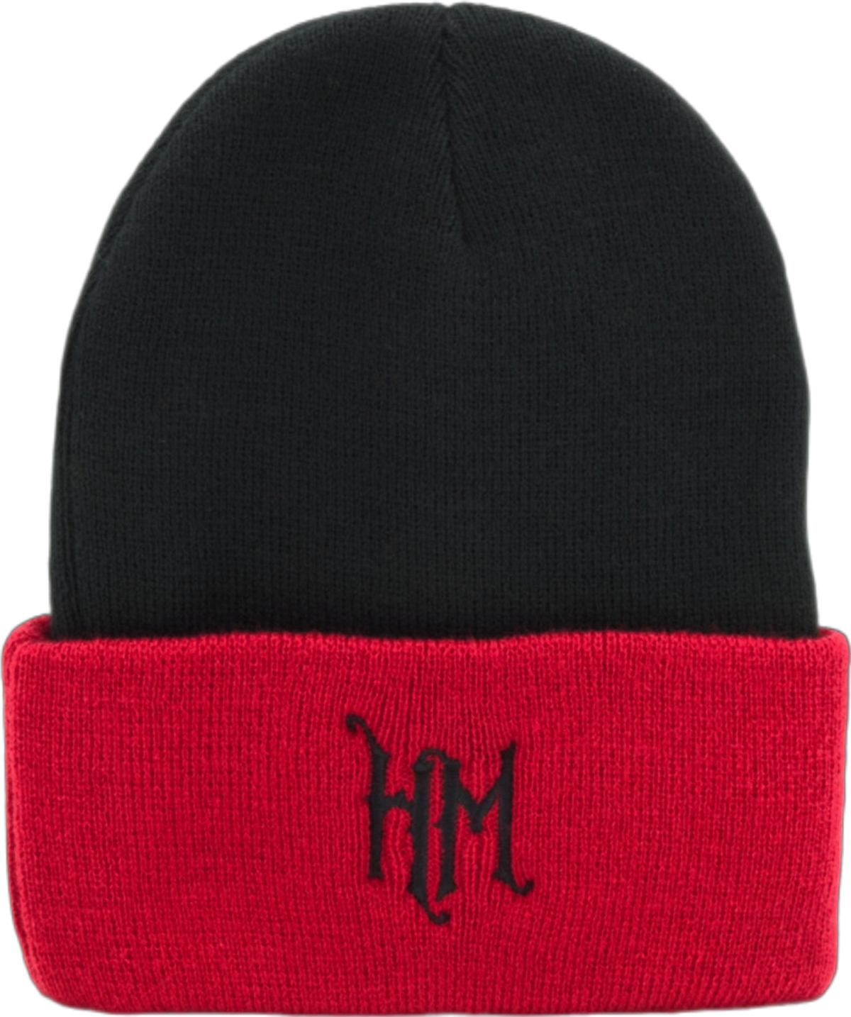 Black and Red Knit Beanie