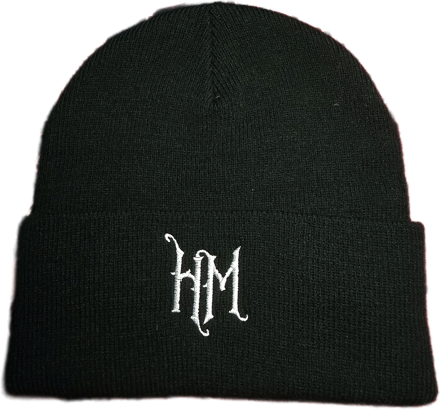 Black "HM" beanie